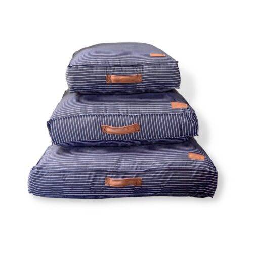 Black n White Stripes Mattress Dog Bed