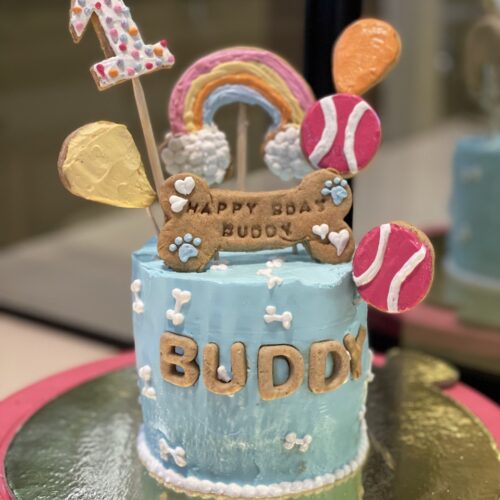 Custom Topper Dog Cake