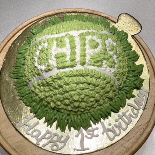 Tennis Ball Dog Cake