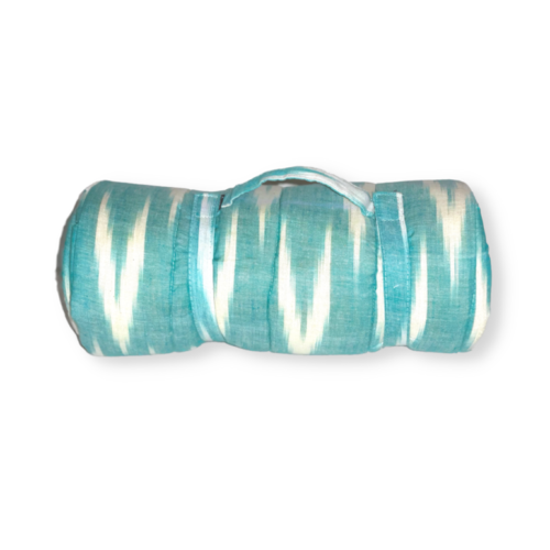 Blue Ikat Dog Lounge & Travel Mat