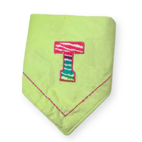 lime drop Custom Dog Bandana; dog name customised bandana