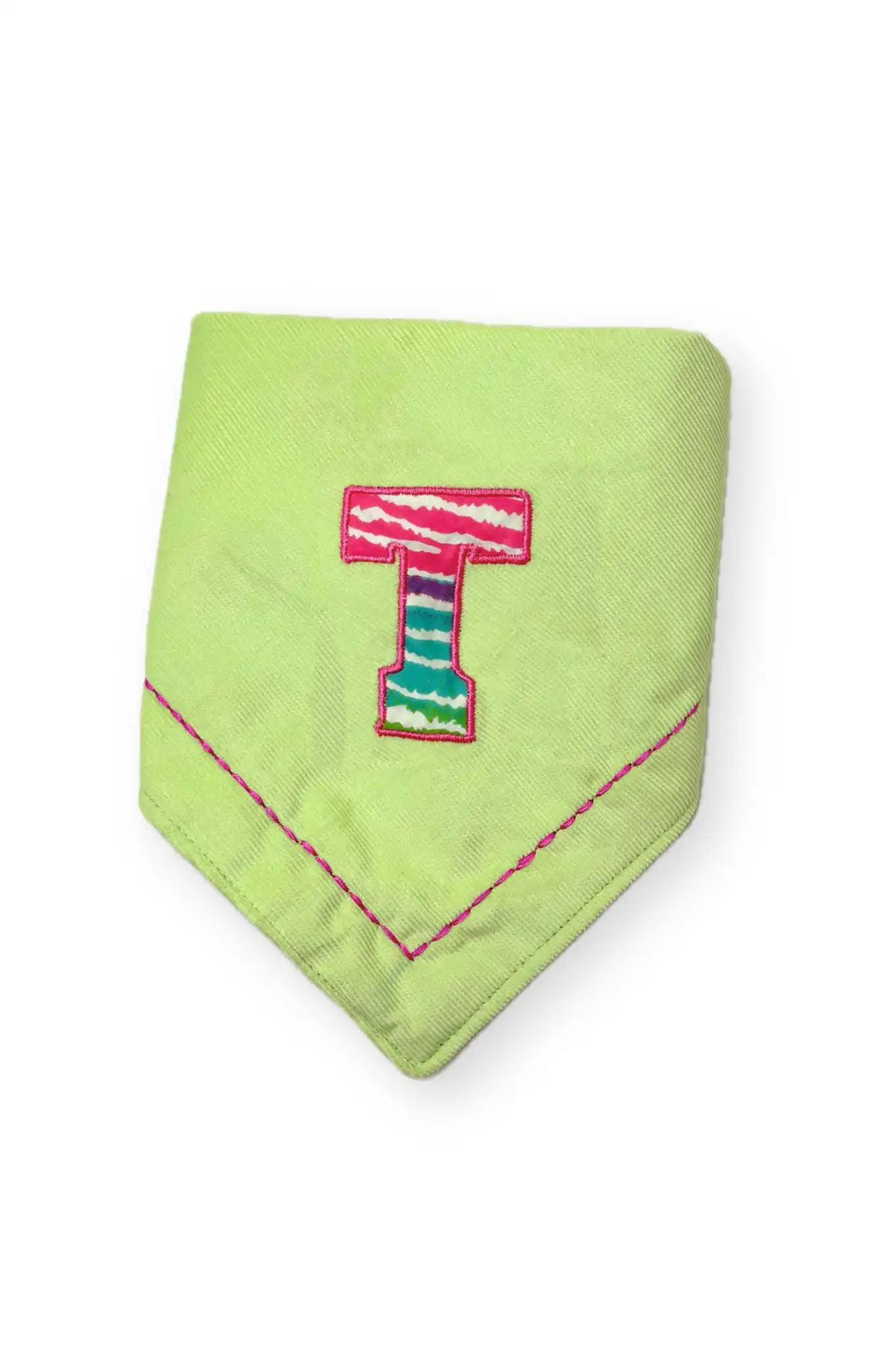 lime drop Custom Dog Bandana; dog name customised bandana