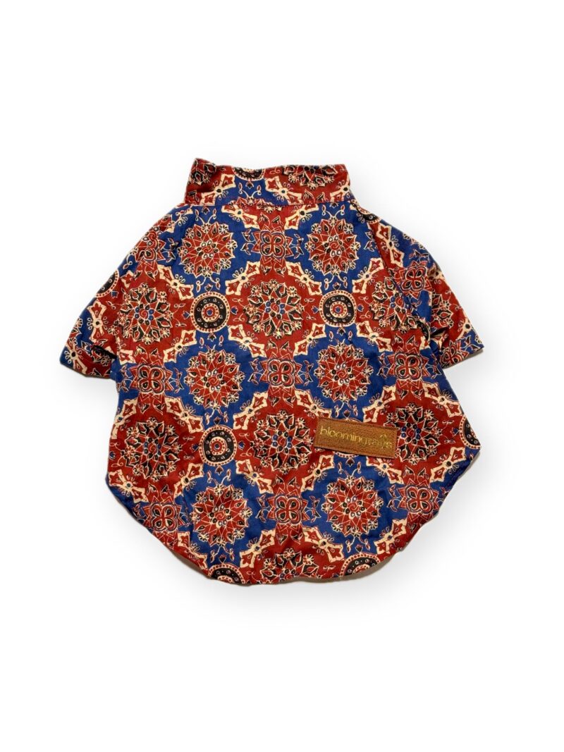 leher ajrakh dog kurta; diwali outfit for dogs